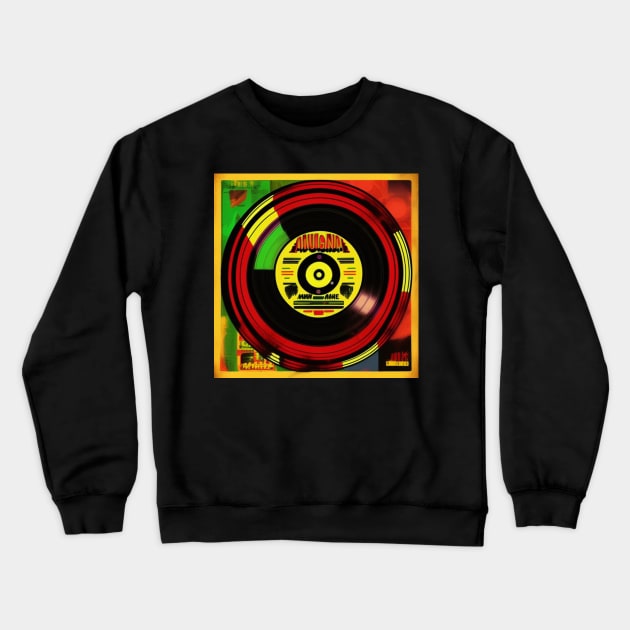 Reggae Music Pop Art Vinyl Album Cover Crewneck Sweatshirt by musicgeniusart
